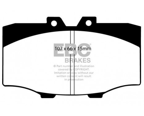 Brake Pad Set, disc brake Yellowstuff DP4380R EBC, Image 5