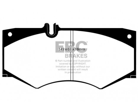 Brake Pad Set, disc brake Yellowstuff DP4413R EBC, Image 5