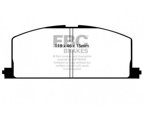 Brake Pad Set, disc brake Yellowstuff DP4453R EBC, Image 5