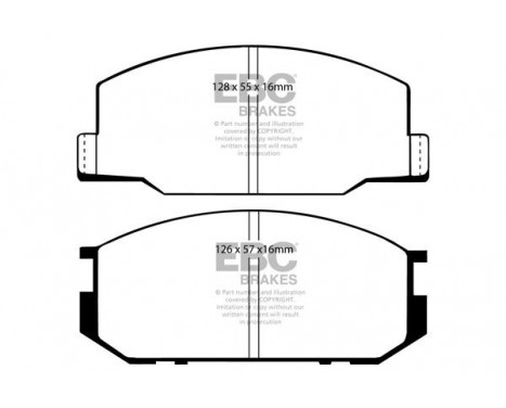 Brake Pad Set, disc brake Yellowstuff DP4456R EBC, Image 5