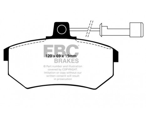 Brake Pad Set, disc brake Yellowstuff DP4486R EBC, Image 5