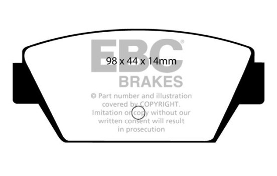 Brake Pad Set, disc brake Yellowstuff DP4576R EBC, Image 5