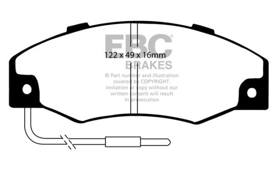 Brake Pad Set, disc brake Yellowstuff DP4604R EBC, Image 5