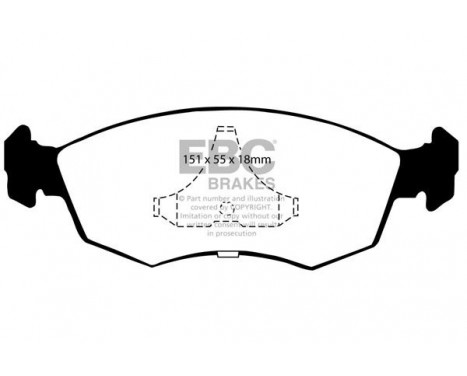 Brake Pad Set, disc brake Yellowstuff DP4605/2R EBC, Image 5