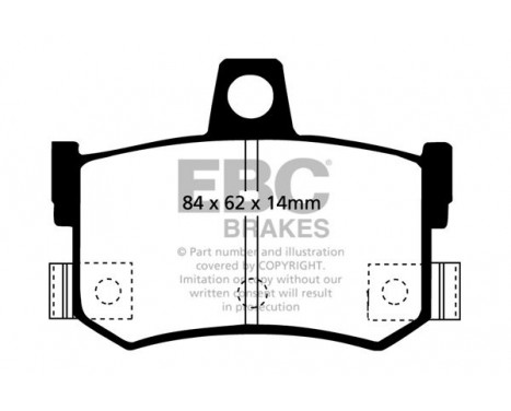 Brake Pad Set, disc brake Yellowstuff DP4662/2R EBC, Image 5