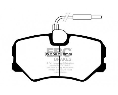 Brake Pad Set, disc brake Yellowstuff DP4687R EBC, Image 5