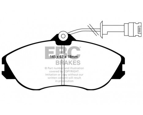 Brake Pad Set, disc brake Yellowstuff DP4711R EBC, Image 5