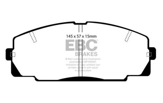 Brake Pad Set, disc brake Yellowstuff DP4722R EBC, Image 5