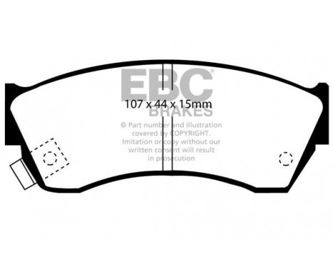 Brake Pad Set, disc brake Yellowstuff DP4762R EBC, Image 5