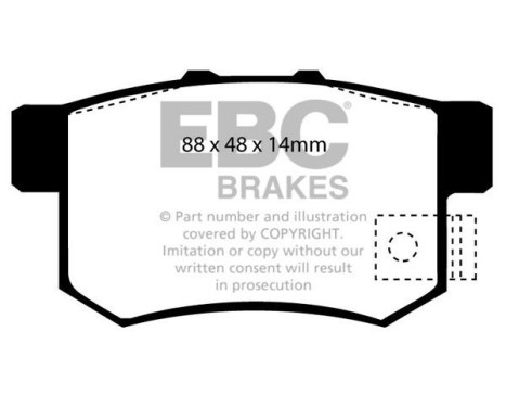 Brake Pad Set, disc brake Yellowstuff DP4781/2R EBC, Image 5