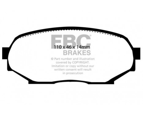 Brake Pad Set, disc brake Yellowstuff DP4802R EBC, Image 5