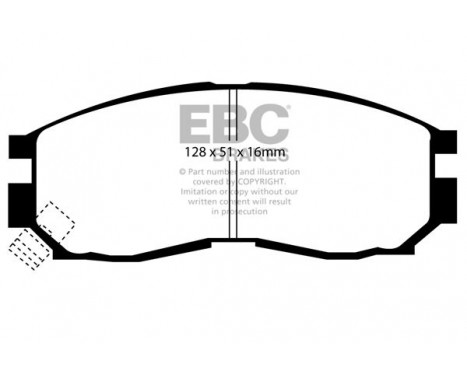 Brake Pad Set, disc brake Yellowstuff DP4830R EBC, Image 5