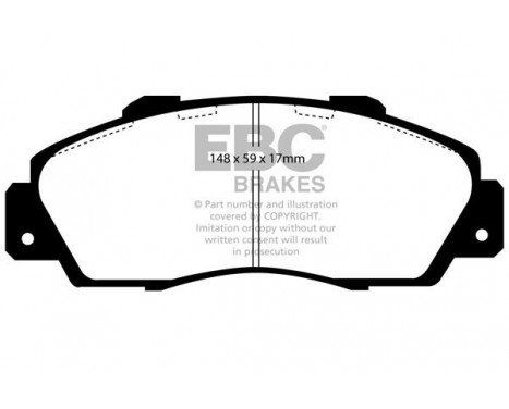 Brake Pad Set, disc brake Yellowstuff DP4872R EBC, Image 5