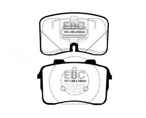 Brake Pad Set, disc brake Yellowstuff DP4883R EBC, Image 5