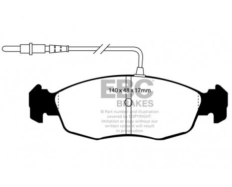 Brake Pad Set, disc brake Yellowstuff DP4948R EBC, Image 5