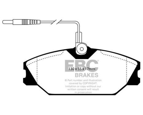 Brake Pad Set, disc brake Yellowstuff DP4949R EBC, Image 5