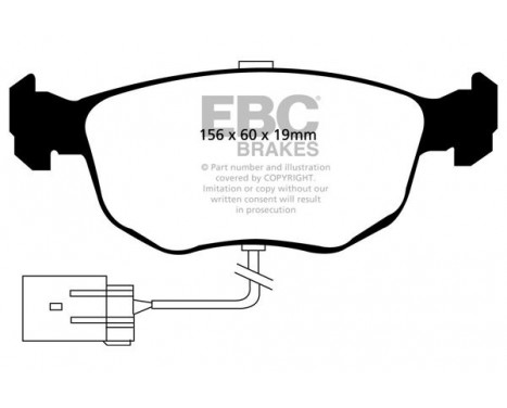 Brake Pad Set, disc brake Yellowstuff DP4956R EBC, Image 5