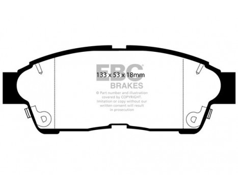 Brake Pad Set, disc brake Yellowstuff DP4964R EBC, Image 5