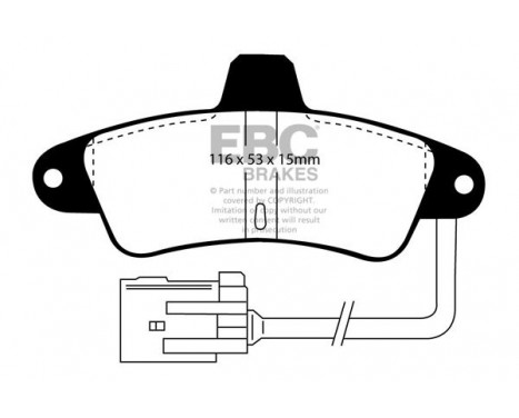 Brake Pad Set, disc brake Yellowstuff DP4965R EBC, Image 5