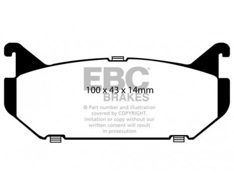 Brake Pad Set, disc brake Yellowstuff DP4972R EBC, Image 5