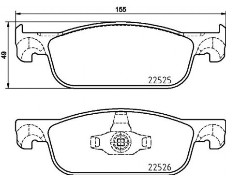 Brake pad set, disc brake