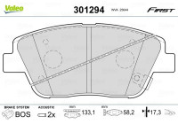 Brake pad set, disc brake