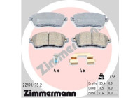 Brake pad set, disc brake