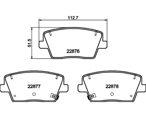 Brake pad set, disc brake