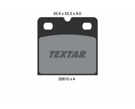 Brake Pad Set, disc parking brake 2061005 Textar