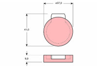 Brake Pad Set, disc parking brake GDB272 TRW