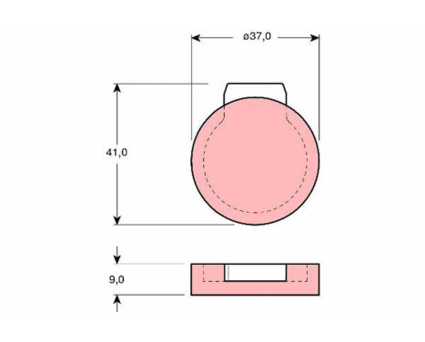 Brake Pad Set, disc parking brake GDB272 TRW