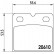 Brake Pad Set, disc parking brake P 02 001 Brembo, Thumbnail 2