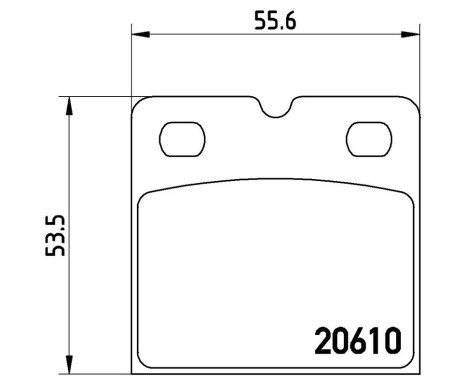 Brake Pad Set, disc parking brake P 02 001 Brembo, Image 3