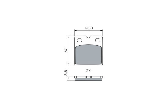 Brake pad set, discs parking brake BP2891 Bosch