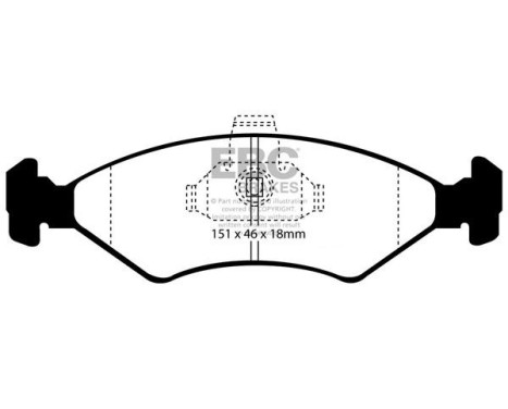 Brake pad set EBC Ultimax2 DP1051, Image 2