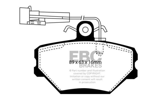 Brake pad set EBC Ultimax2 DP1052, Image 2