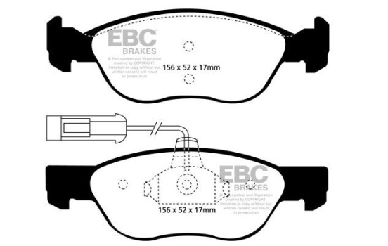 Brake pad set EBC Ultimax2 DP10602, Image 2
