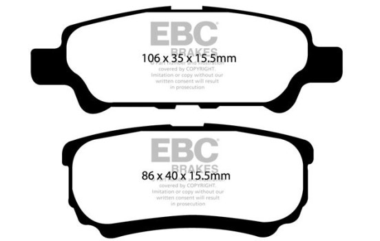 ​Brake pad set EBC Ultimax2 DP1563, Image 2