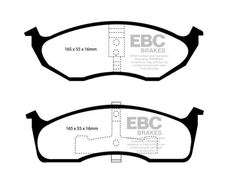 Brake pad set EBC Ultimax2 DP1623, Image 2