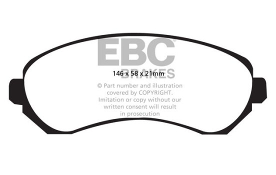 Brake pad set EBC Ultimax2 DP1628, Image 2