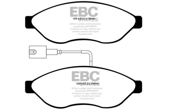 Brake pad set EBC Ultimax2 DP1968, Image 2