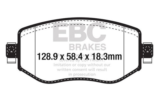 Brake pad set Greenstuff DP22309 EBC