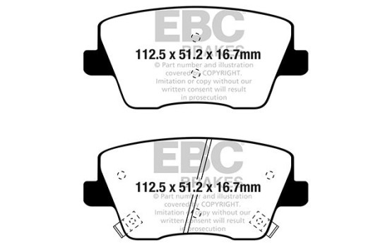 Brake pad set Greenstuff DP22344 EBC