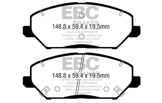 Brake pad set Greenstuff DP22362 EBC