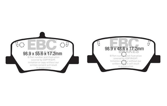 Brake pad set Greenstuff DP22366 EBC
