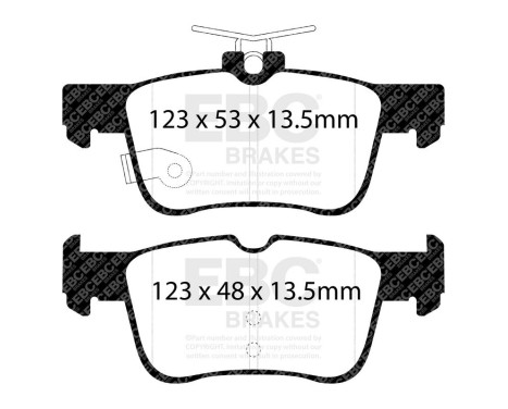 Brake pad set Greenstuff DP22384 EBC, Image 3