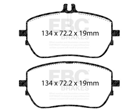 Brake pad set Greenstuff DP22388 EBC, Image 3