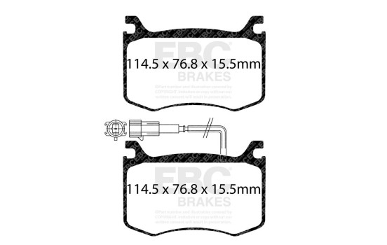 Brake pad set Greenstuff DP22392 EBC, Image 3