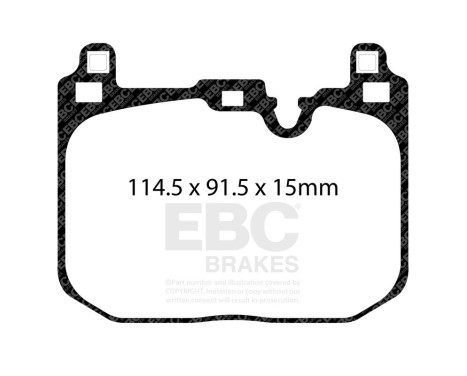 Brake pad set Greenstuff DP22393 EBC, Image 3
