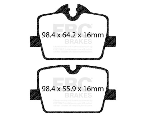 Brake pad set Greenstuff DP22405 EBC, Image 3